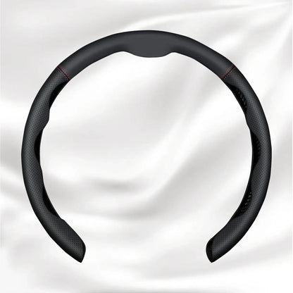 Nexi Customized Car Logo Breathable Ultra-thin 5D Leather & Carbon Car Steering Wheel Cover Universal Fit