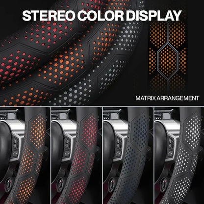 Gripex UltraGrip Breathable Leather Steering Wheel Cover | Anti-Slip, Universal Fit